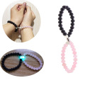 Shangjie OEM Halloween 2021Obsidian Couple Luminous Bracelet beaded bracelets charms magnetic bracelets